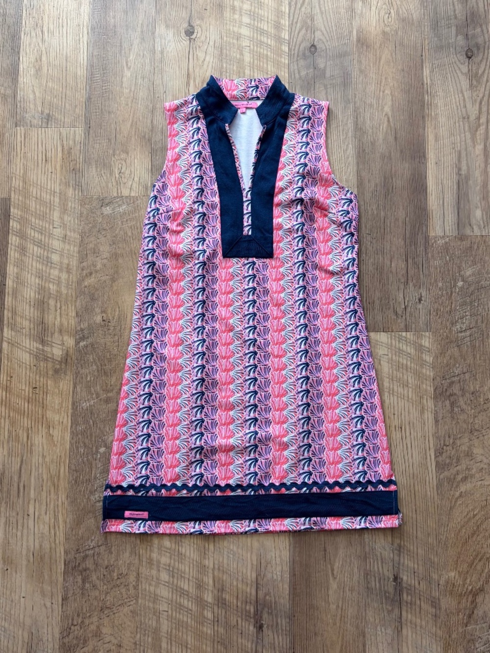 Simply Southern Sleeveless Tunic Dress Scallop Pink